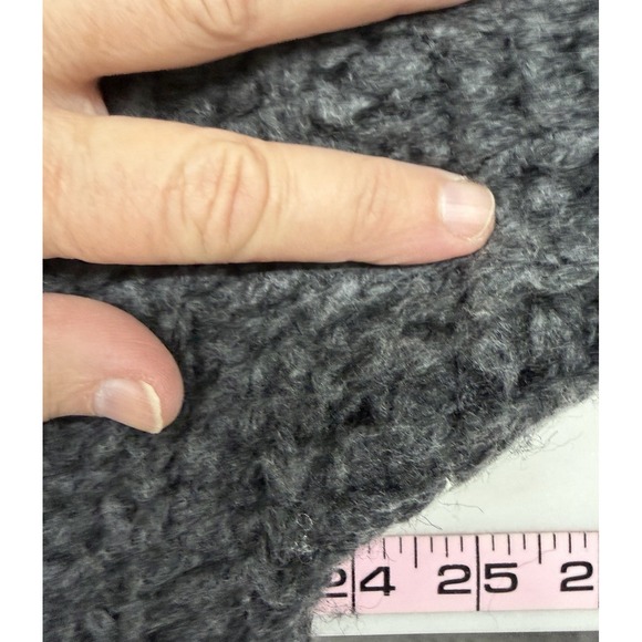 Aerie Mock Neck Grey Sweater Slouchy Pullover Boxy Chunky Knit Minimalist Preppy - Picture 9 of 11